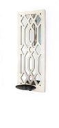 6" White Wood Wall Sconce Candle Holder