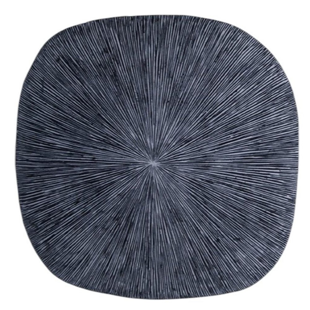 29" X 29" X 2" Gray, Sandstone, Ribbed, Square - Wall Decor