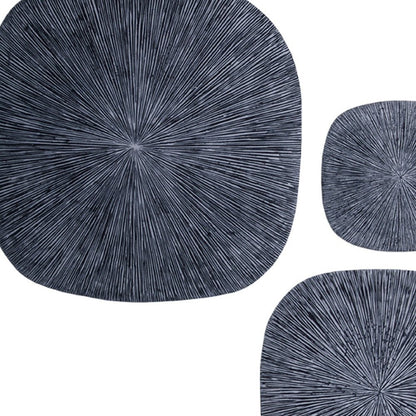 29" X 29" X 2" Gray, Sandstone, Ribbed, Square - Wall Decor