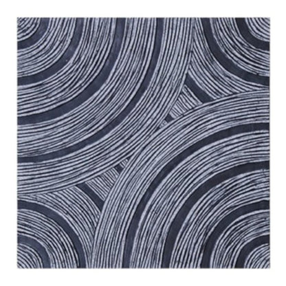 17" X 17" X 2" Gray, Lined Square - Wall Decor