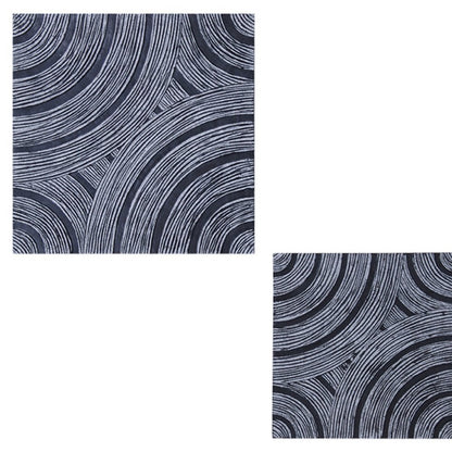 17" X 17" X 2" Gray, Lined Square - Wall Decor