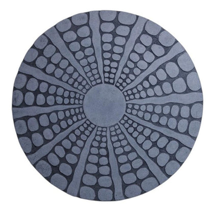 19" X 19" X 2" Sandstone, Fine Polished, Round With Stardust Pebble Finish - Wall Decor