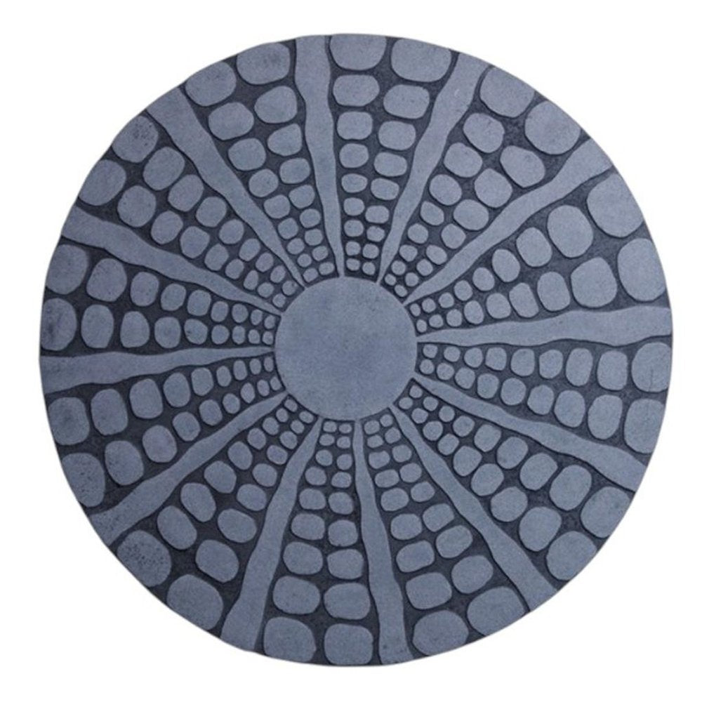 19" X 19" X 2" Sandstone, Fine Polished, Round With Stardust Pebble Finish - Wall Decor