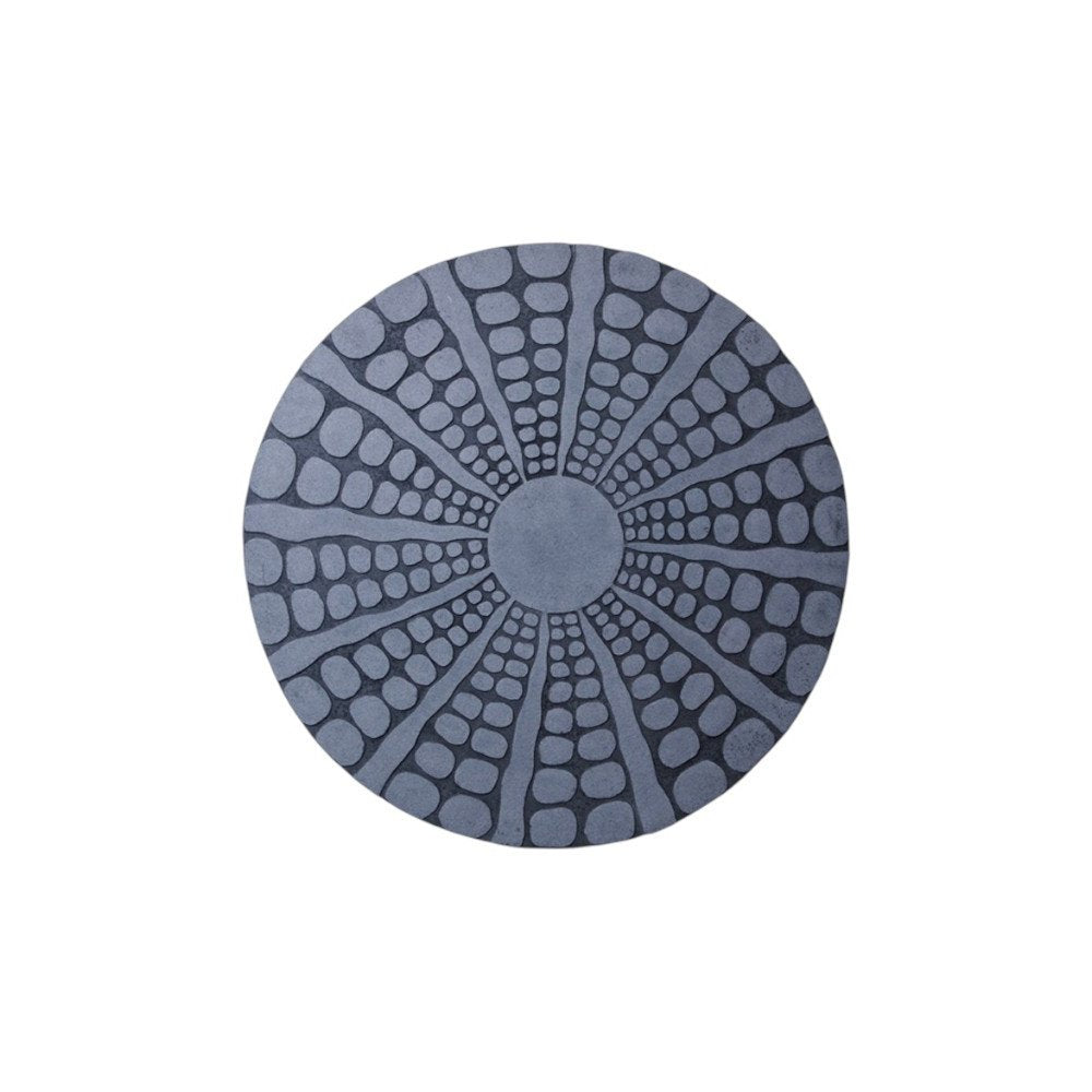 19" X 19" X 2" Sandstone, Fine Polished, Round With Stardust Pebble Finish - Wall Decor