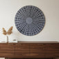 19" X 19" X 2" Sandstone, Fine Polished, Round With Stardust Pebble Finish - Wall Decor