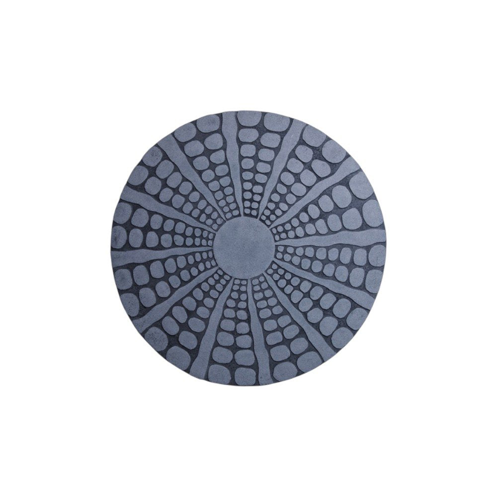 19" X 19" X 2" Sandstone, Fine Polished, Round With Stardust Pebble Finish - Wall Decor