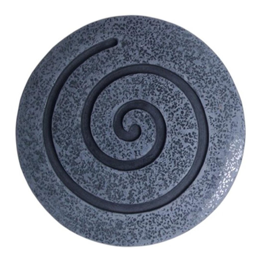 14" X 14" X 2" Gray Round Modern Spiral Wall Art