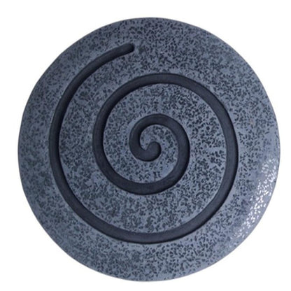 14" X 14" X 2" Gray Round Modern Spiral Wall Art