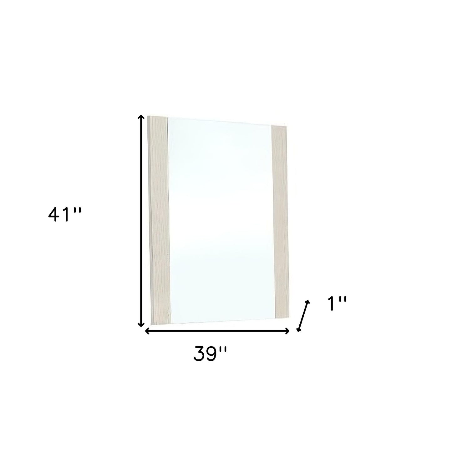 41" Beige Framed Dresser Mirror