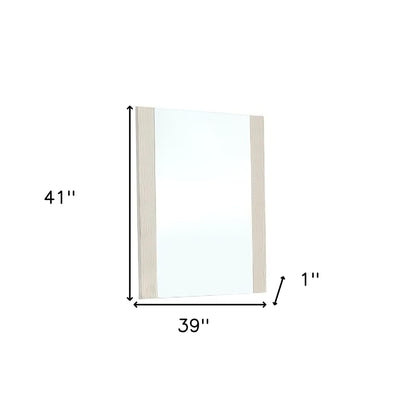 41" Beige Framed Dresser Mirror