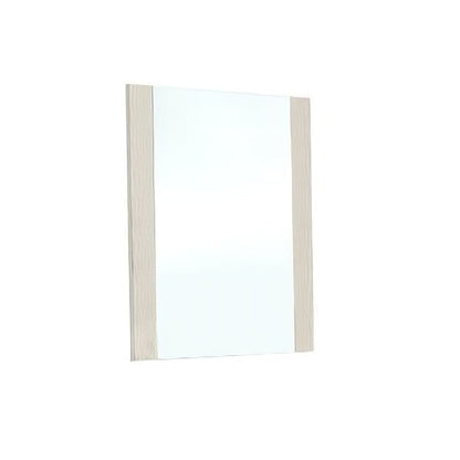 41" Black Faux Shagreen Partially Framed Accent Mirror