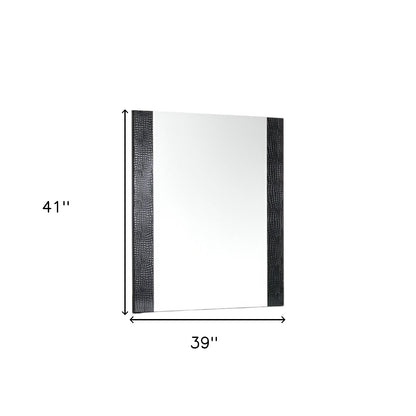 41" Beige Wood Framed Mounted Dresser Mirror