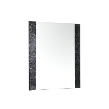 41" Beige Wood Framed Mounted Dresser Mirror