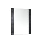 41" Black Faux Shagreen Partially Framed Accent Mirror