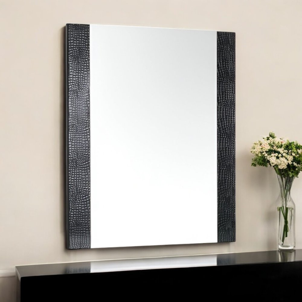 41" Beige Wood Framed Mounted Dresser Mirror