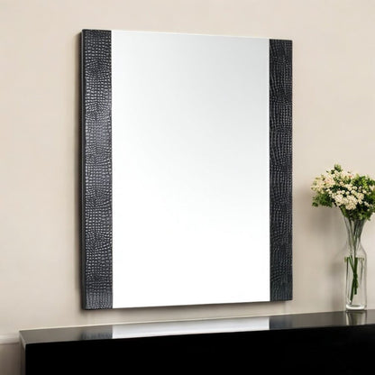 41" Beige Wood Framed Mounted Dresser Mirror