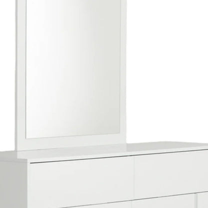 41" Beige Wood Framed Mounted Dresser Mirror