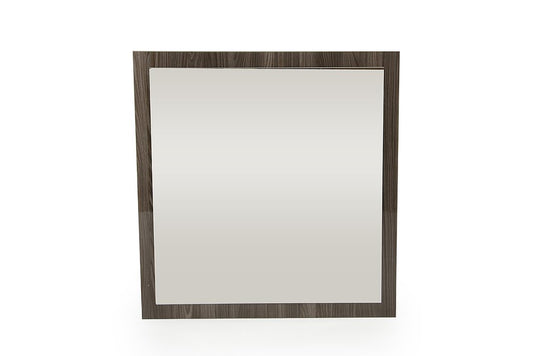 41" Gray Square Wood Framed Accent Mirror
