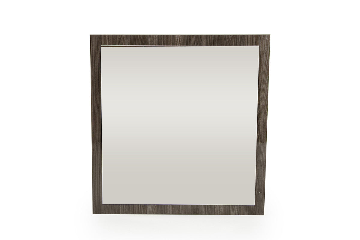 41" Gray Square Wood Framed Accent Mirror