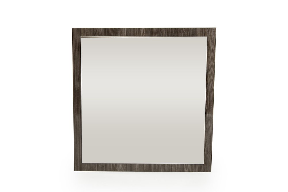 41" Gray Square Wood Framed Accent Mirror