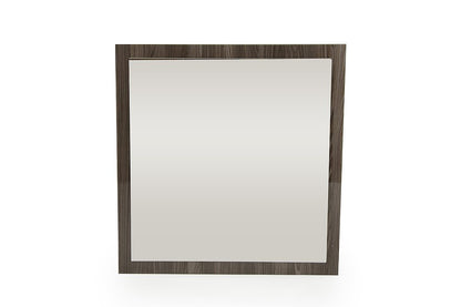 41" Gray Square Wood Framed Accent Mirror