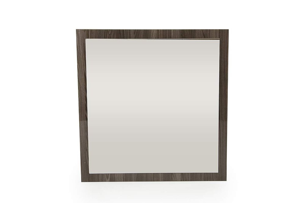 41" Gray Square Framed Mounted Accent Mirror