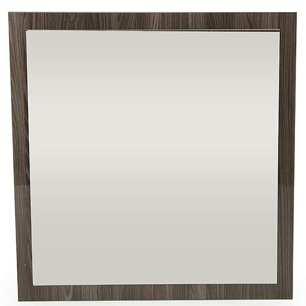 41" Gray Square Framed Mounted Accent Mirror