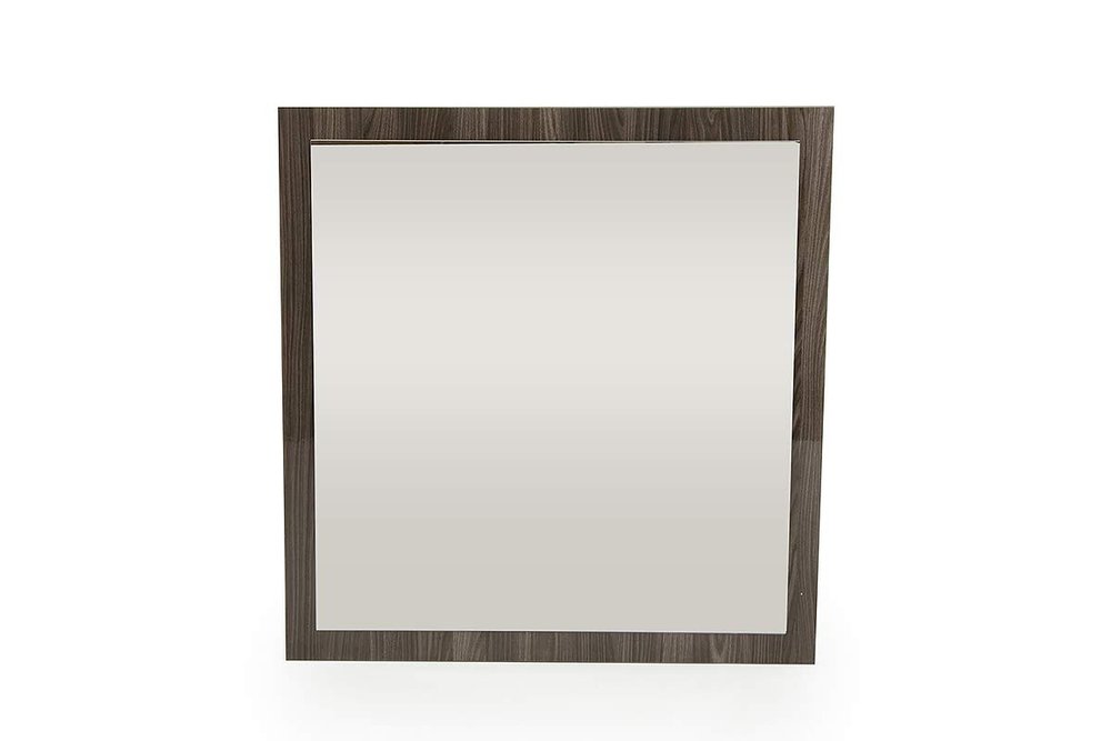 41" Gray Square Framed Mounted Accent Mirror