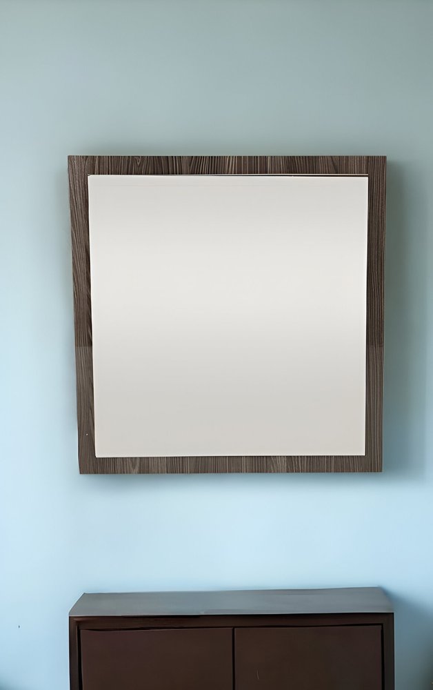 41" Gray Square Framed Mounted Accent Mirror