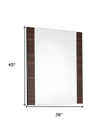 45" Ebony Wood Framed Accent Mirror