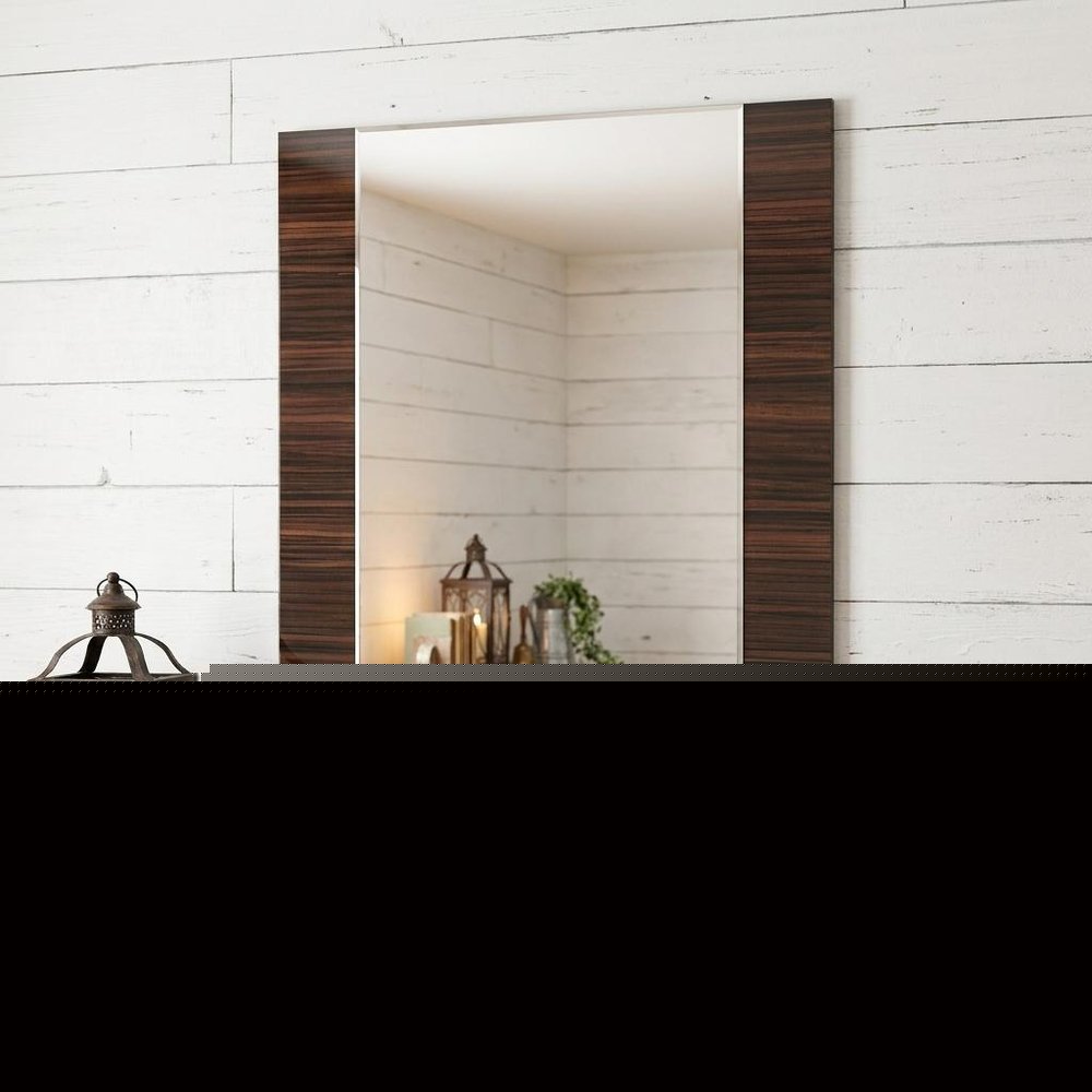 45" Ebony Wood Framed Accent Mirror