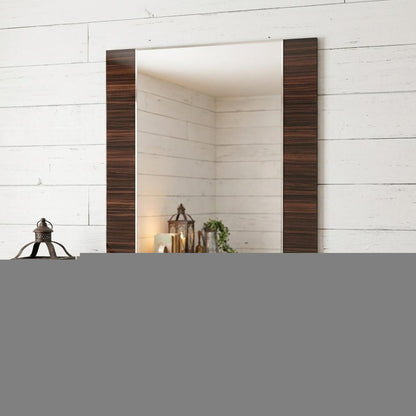 45" Ebony Wood Framed Accent Mirror