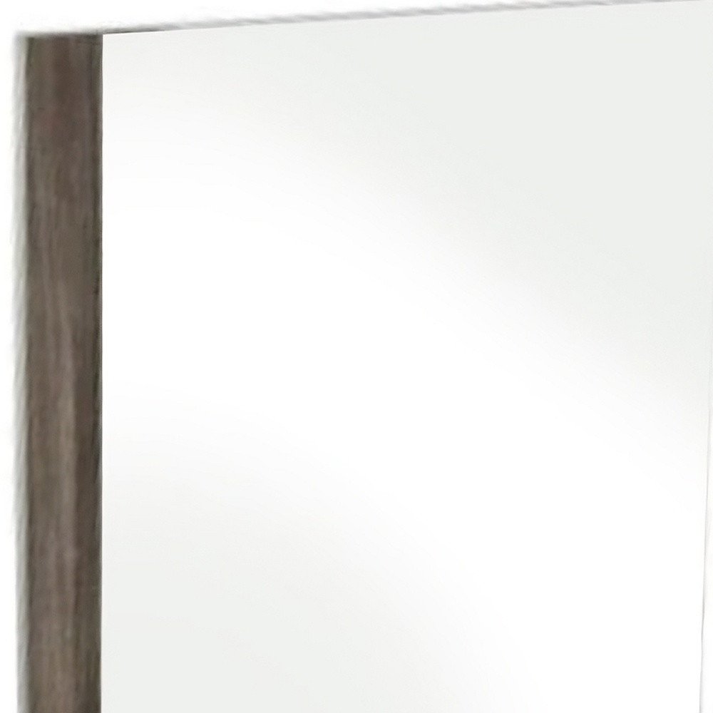 41" Ebony Wood Framed Mounted Dresser Mirror
