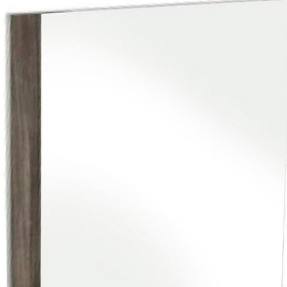 41" Ebony Wood Framed Mounted Dresser Mirror