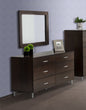 39" Ebony Square Wood Framed Dresser Mirror
