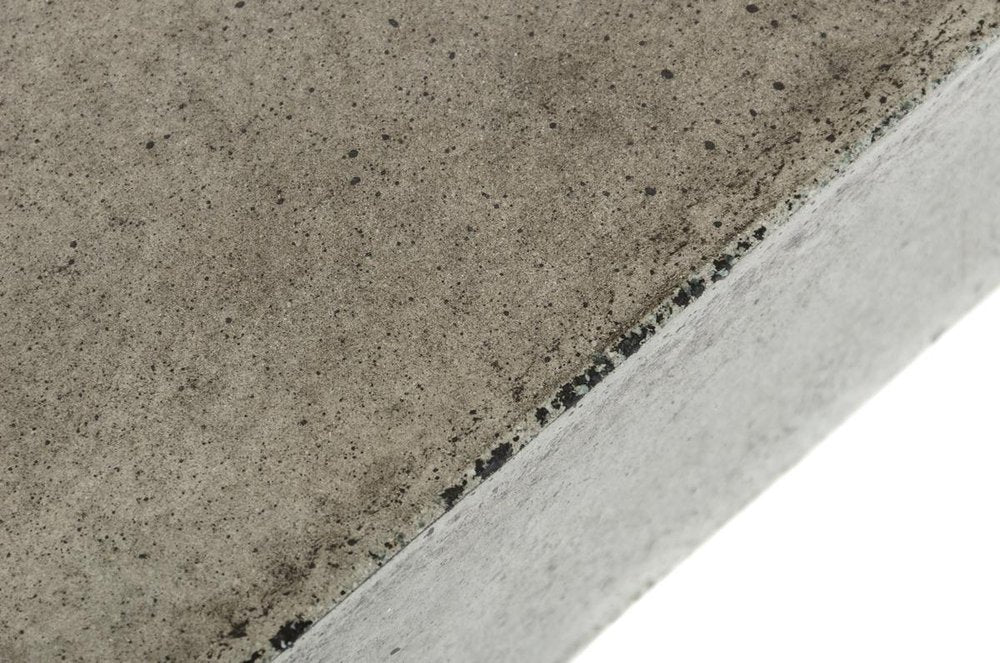 43" Gray and Dark Gray Concrete Square Block Coffee Table