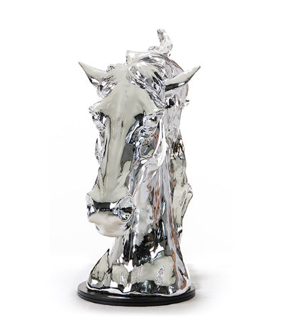 11" Silver Glass Figurine Tabletop Sculpture