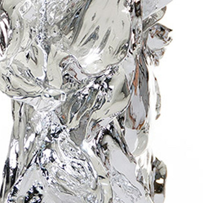 11" Silver Glass Figurine Tabletop Sculpture