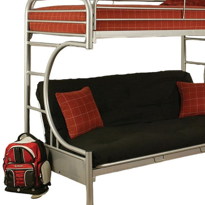 78" X 41" X 65" Twin Over Full Purple Metal Tube Futon Bunk Bed