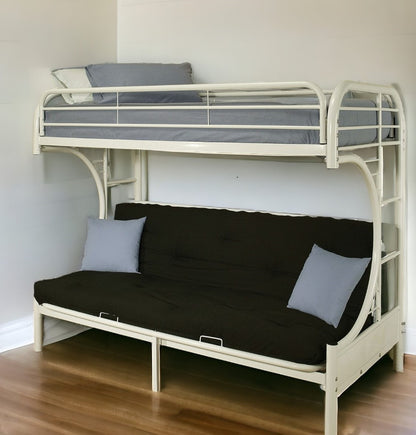 78" X 41" X 65" Twin Over Full Purple Metal Tube Futon Bunk Bed