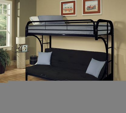 Black Twin Over Queen Bunk Bed