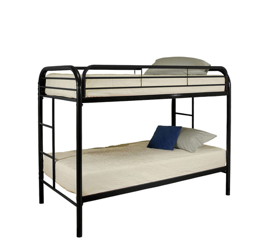 Black Twin Contemporary Metal Bunk Bed