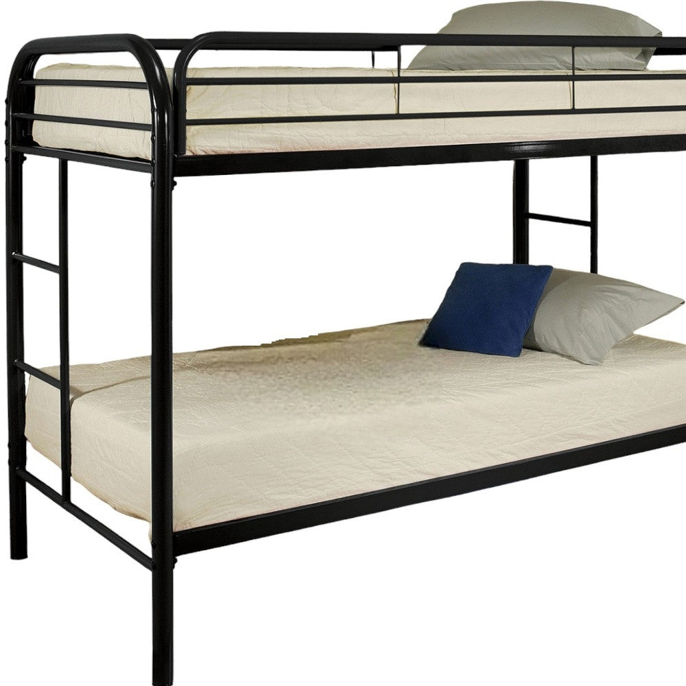 Black Twin Contemporary Metal Bunk Bed