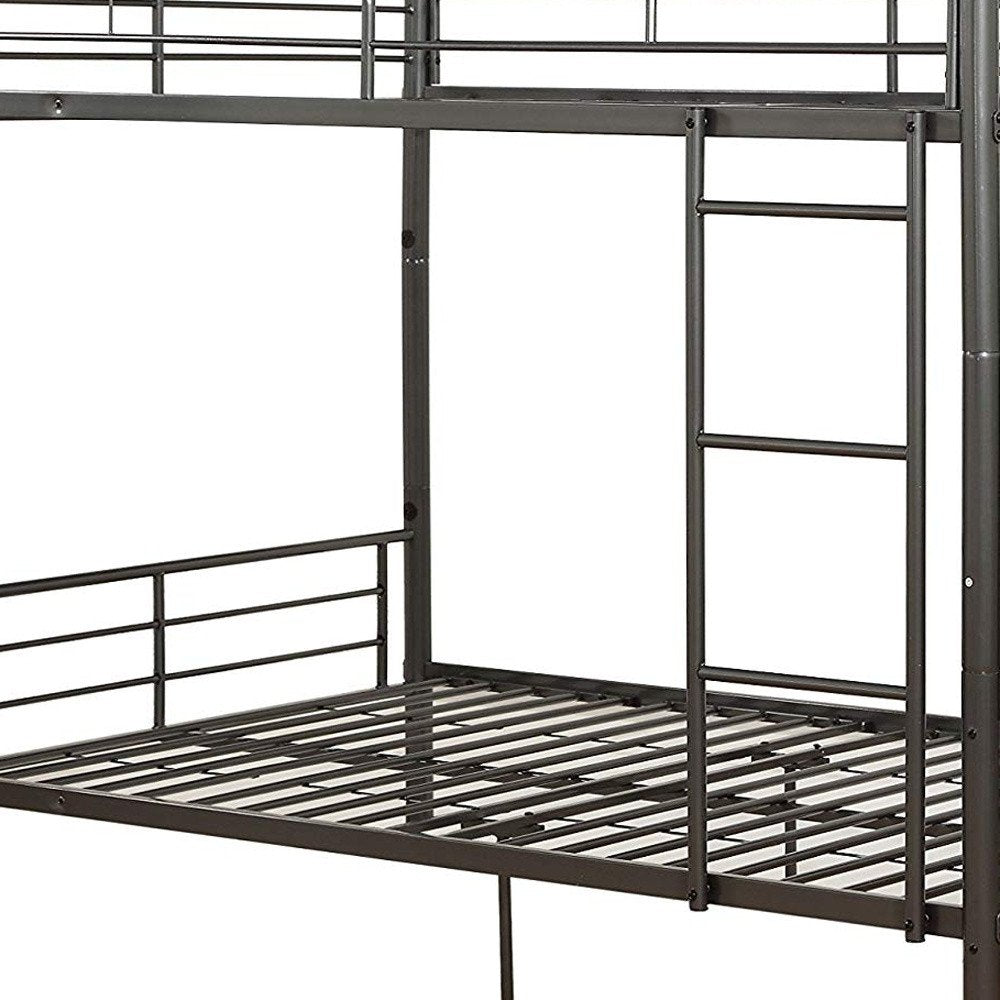 Gunmetal Full Over Full Metal Bunk Bed