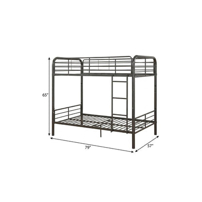 Gunmetal Full Over Full Metal Bunk Bed
