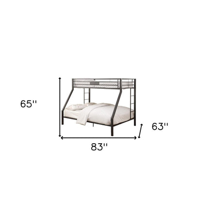 Black Twin Over Full Bunk Bed