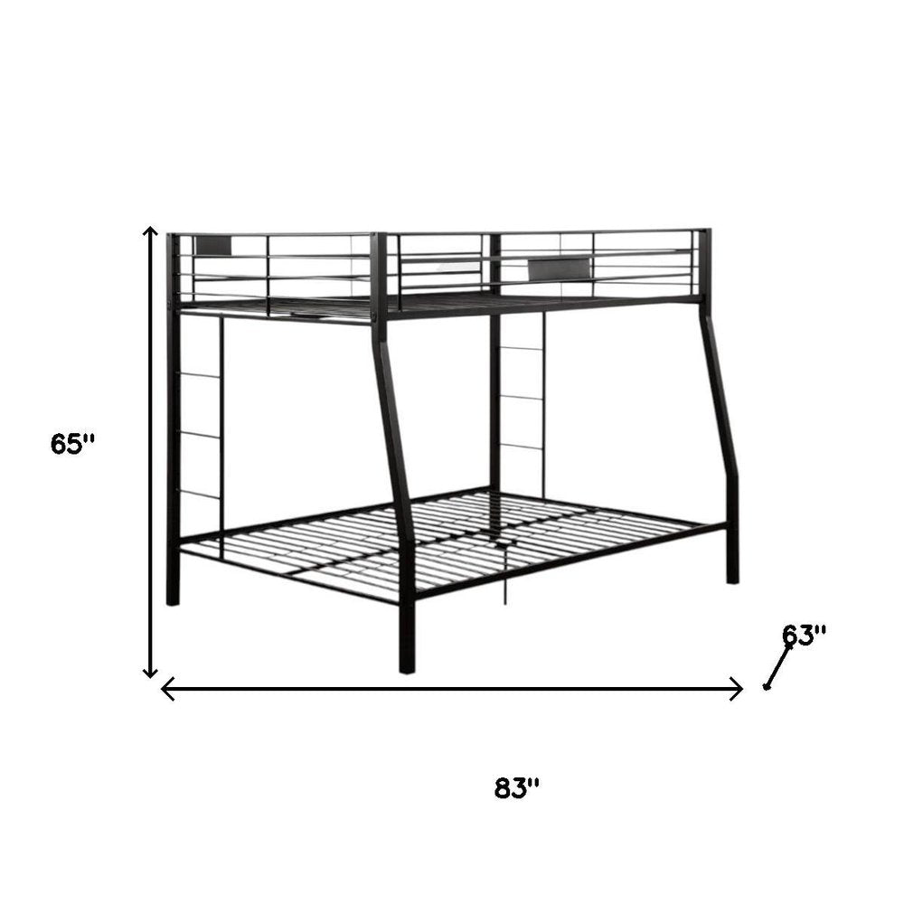 Black Twin Over Full Bunk Bed