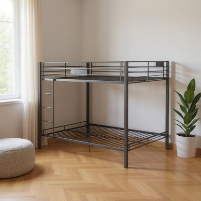 Black Queen Over Queen Bunk Bed