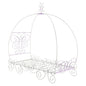 Purple and White Metal Canopy Bed Frame
