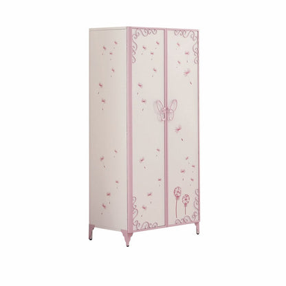 32" Purple And White Metal Dresser